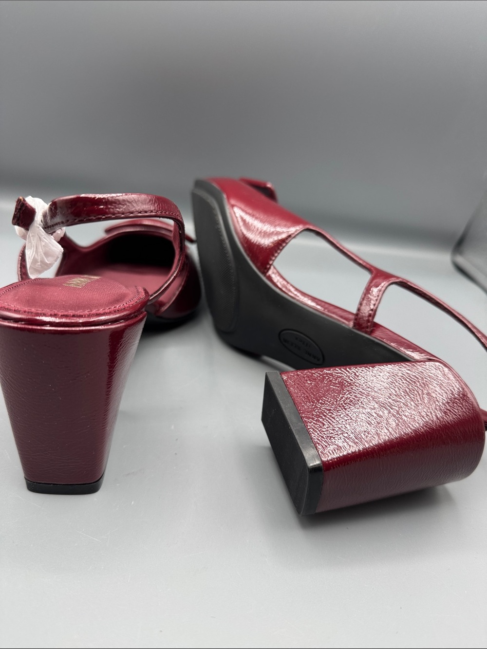 Anne Klein Renetta Bordeaux Slingback Block Heel Pointed Toe Pumps - Picture 4 of 4